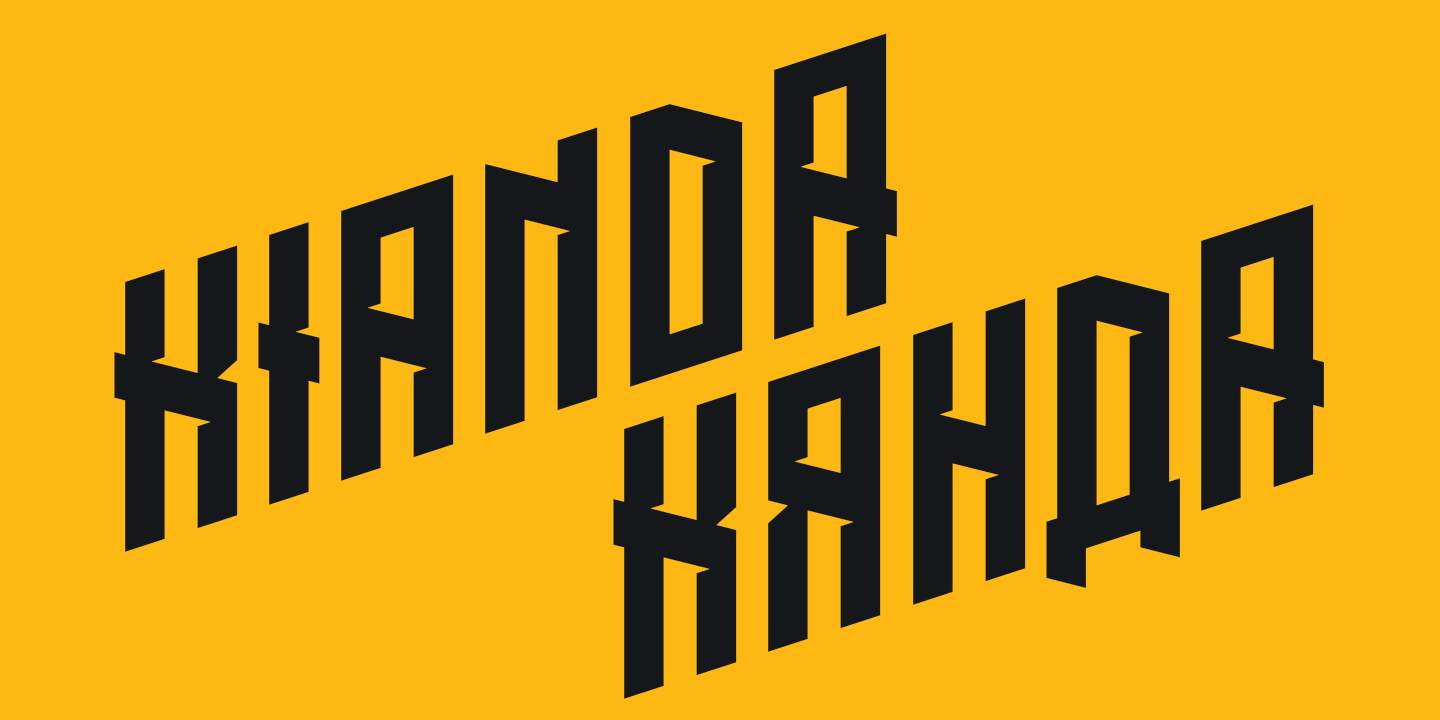 Beispiel einer Kianda Regular-Schriftart